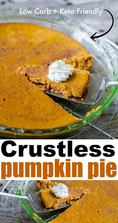 Low Carb Crustless Pumpkin Pie Keto Pastry, Stylish Cravings, Dolce Poche Calorie, Paleo Christmas, Low Carb Pumpkin Pie, Crustless Pumpkin Pie, Keto Pumpkin Pie, Keto Dishes, Pie Easy