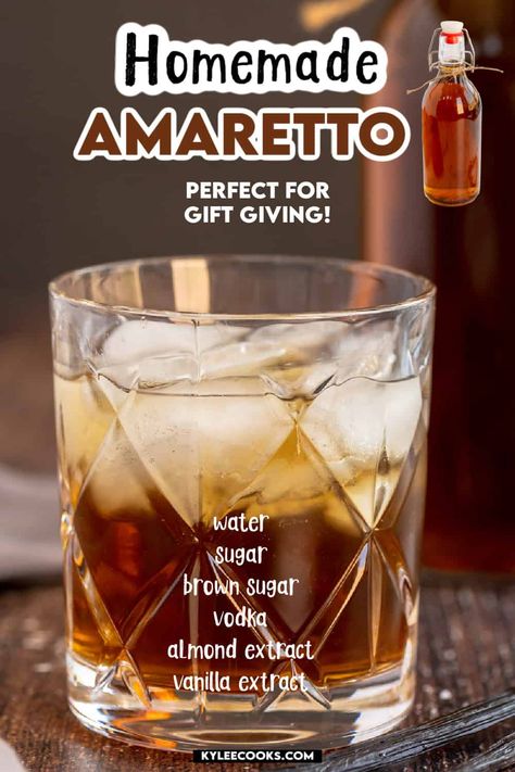 Homemade Amaretto Liquor, Amaretto Recipes, Homemade Amaretto, Key Lime Fudge, Amaretto Recipe, Homemade Liqueur Recipes, Alcohol Beverages, Homemade Alcohol, Snack Station