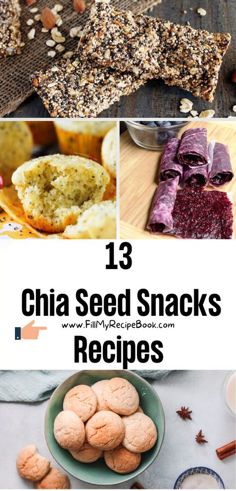 13 Chia Seed Snacks Recipes ideas to easily create. Clean eating healthy protein to energize active sports people and helps digestive systems. Are Chia Seeds Keto Friendly, Chia Seeds And Flax Seed Recipes, Chia Seed Snack Recipes, Snacks With Chia Seeds, Best Chia Seed Recipes, Things To Make With Chia Seeds, Savory Chia Seed Recipes, Oatmeal Chia Seed Recipes, Recipes With Chia Seeds Healthy