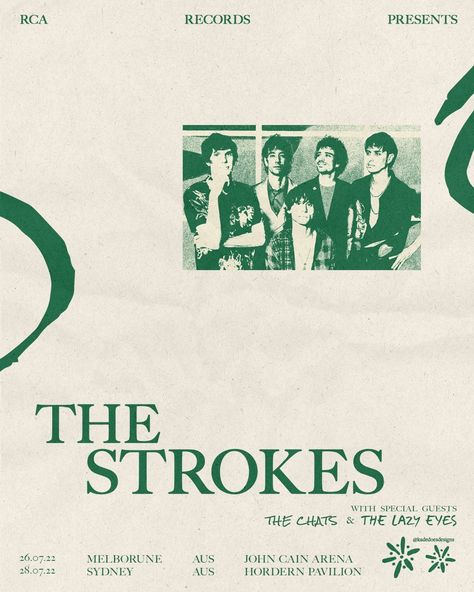 The Strokes, Tour Poster Design #graphicdesign #design #art #graphicdesigner #illustration #grunge #music #designer #graphic #digitalart #photoshop #artwork #illustrator #thenewabnormal #album #threshold #graphics #typography #indie #photography #drawing #logodesign #thestrokes #poster #designinspiration #posterdesign #adobe #poster #thestrokesband Giant Aesthetic, The Strokes Lyrics, Indie Graphic Design, Album Typography, The Strokes Poster, Tour Poster Design, Strokes Poster, Dorm Items, The Strokes Band