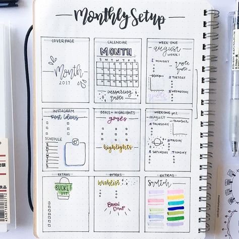 i want to use my bullet journal a lot this coming school year so i wanted to show y'all how i plan to do my monthly setup! ✨// i also added a few extras on others things i could put in my bujo! • • • #bujo#stickers#bujoinspo#monthlyspread#monthlysetup#bulletjournal#bulletjournallove#bujojunkies#bujospread#bujomonthly#bujolife#mildliner#stationary#productivity Diary Maintaining Ideas, Bullet Journal Books To Read, Bullet Journal Banners, Note Inspiration, Bullet Journal Collections, Bullet Journal Calendar, Bullet Journal August, Study Stuff, Bullet Journal Monthly Spread