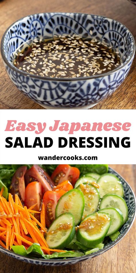 Wafu Sauce, Japanese Salad Recipes, Japanese Salad Dressing, Easy Vinaigrette, Japanese Ingredients, Raw Salads, Perilla Leaves, Soy Sauce Rice, Ponzu Sauce