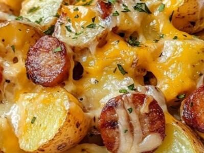 Cheesy Ranch Potatoes with Smoked Sausage – A Hearty, Flavor-Packed Dish That's Comforting and Irres - NewsBreak Potatoes And Smoked Sausage, Cheeseburger Meatloaf Recipes, Easy Cooking Ideas, Potatoes And Sausage, Scalloped Potatoes Crockpot, Cheesy Ranch Potatoes, Zesty Ranch, Sausage Ingredients, Cheesy Ranch