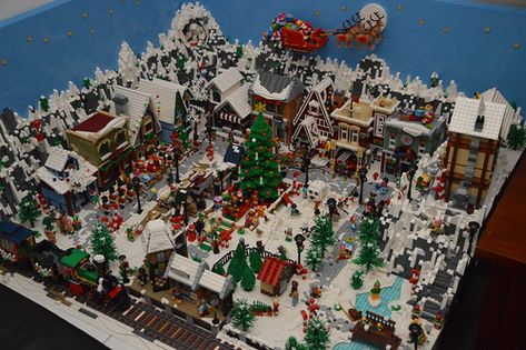 LEGO Winter Village | Flickr Winter Village Display, Miniature Town, Christmas Lego, Lego Christmas Village, Lego Winter Village, Lego Winter, Lego Christmas, Lego Display, Lego Boards