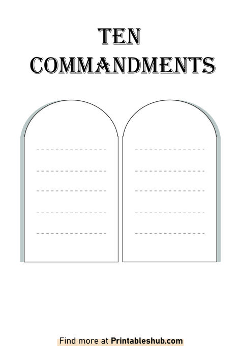 Free Printable Blank Ten Commandments Template PDF Diy 10 Commandments Tablets, Ten Commandments Printable, 10 Commandments Craft Printables, 10 Commandments For Kids, The Ten Commandments, Preschool Ten Commandments Craft, 10 Commandments For Kids Printable Free, 10 Commandments For Kids Crafts Free Printable, The Greatest Commandment Craft For Kids