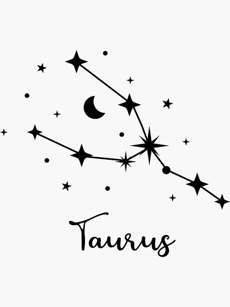 Taurus Constellation Nails, Taurus Sign Symbols, Taurus Tattoo Stars, Tattoo Taurus Constellation, Horoscope Tattoos Taurus, Taurus Sign Art, Constellation Tattoo Taurus, Taurus Moon Tattoo, Taurus Star Sign Tattoo