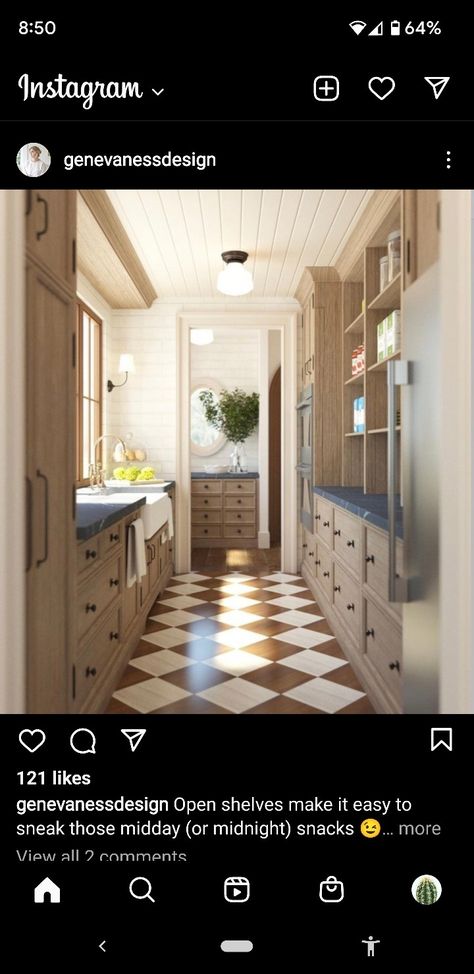 Kitchens By Joanna Gaines, Exterior House Renovation, Checkered Floor Kitchen, Larder Cupboard, Pantry Goals, Checkerboard Floor, Soapstone Counters, Prep Kitchen, Pantry Design