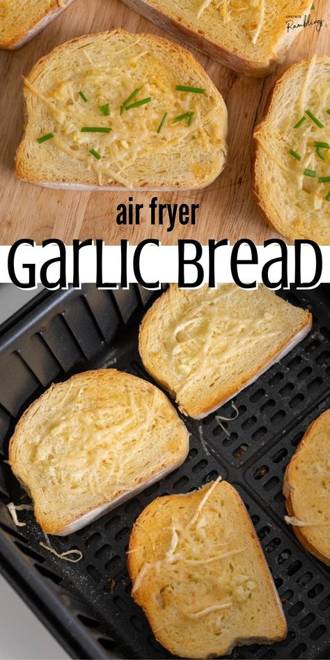 Garlic Bread Texas Toast, Air Fryer Garlic Bread, Upstate Ramblings, Air Fryer Garlic, Fried Recipes, Make Garlic Bread, Garlic Toast, Air Fryer Oven Recipes, Easy Recipes For Beginners