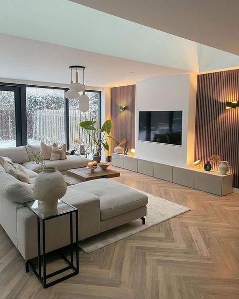 Home Decoration 🌟⭐ | So beautiful ❤️��❤️ | Facebook Living Room Inspo Modern Cozy, Apartment Living Room Modern, Minimalist Living Room Apartment, Living Room Designs Modern, Ruang Tv, Modern Luxury Interior, Luxury Dining Room, Minimalist Home Decor, House Interior Decor