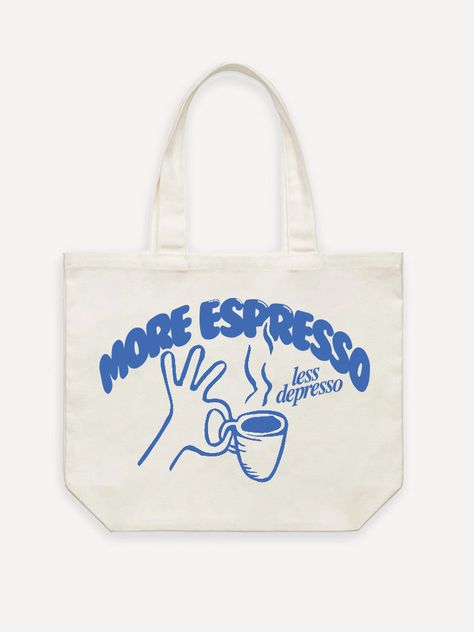 More Espresso Tote Bag – AnotherCottonLab Tot Bag Design, Coffee Shop Merch, Cafe Merch, Cool Tote Bags, Tote Bags Design, Coffee Merch, Coffee Tote Bag, Graphic Tote Bag, Branded Tote Bags