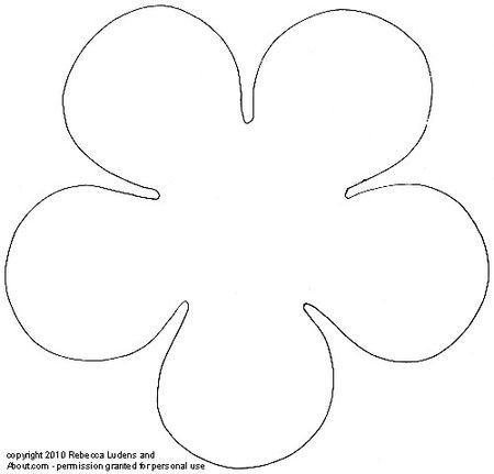 Rounded Five-Petal Sketch Printable Flower Pattern, Hur Man Ritar Blommor, Flower Petal Template, Flower Templates Printable, Free Printable Templates, Flower Pattern Drawing, Paper Flower Patterns, Drawing Pattern, Flowers Drawing