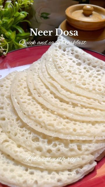 Neer Dosa, Foodie Breakfast, Breakfast Ingredients, Coconut Pudding, Indian Breakfast, South Indian Food, Quick And Easy Breakfast, Rice Flour, Spicy Recipes