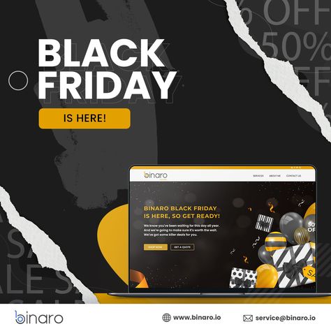 We are offering a 50% discount on design, development, and digital marketing services. Visit our website at http://binaro.io/black-friday to take advantage of these deals today! Worth The Wait, Media Strategy, On Design, Digital Marketing Services, Social Media Strategies, Design Development, Marketing Services, Knowing You, Black Friday