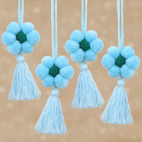 No Sew Crafts, Flowers Display, Money Making Projects, Cotton Ornaments, Diy Pom Poms, Diy Yarn Crafts, Pom Pom Crafts, Yarn Pom Pom, How To Make Toys