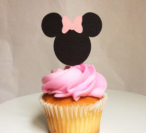 Minnie Mouse Cupcake Toppers, Minnie Mouse Cupcake, Mickey Mouse Birthday Theme, Mouse Cake Topper, Minnie Cupcakes, Minnie Mouse Birthday Theme, Minnie Mouse Cake Topper, Birthday Minnie Mouse, Minnie Mouse Birthday Decorations