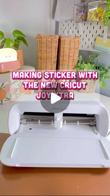 Reyna | DIY Crafter on Instagram: "Making Waterproof Stickers with the new Cricut Joy Xtra. You can make your own custom cards, cut vinyl, use Cricut joy pens, markers, and foil transfer tool. #ad This is my new crafting machine in my small craft room and its compact size is definitely a plus for those like me with limited space.   #cricutmade #stickertutorial #cricut #diystickers #cricuttips #crafts #cricuttutorials #cricutforbeginners #giftideas #diycrafts #stickercrafts #cricutjoyextra #diyproject" Cricut Joy Marker Projects, Circuit Joy Stickers, Cricut Joy Vinyl Projects, Cricut Joy Xtra Project Ideas, Cricut Joy Extra, Cricut Joy Xtra, Cricut Joy Xtra Projects, Circuit Joy, Small Craft Rooms