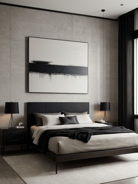 #bedroomdecor #walldecor #homedecor #interiordesign #decorinspiration #bedroominspo #diyhomedecor #designideas #interiorstyling Masculine House, Bachelor Room, Bedroom Masculine, Apartment Contemporary, Mens Apartment Decor, Bachelor Bedroom, Male Bedroom Ideas, Masculine Wall Art, Hate To Love