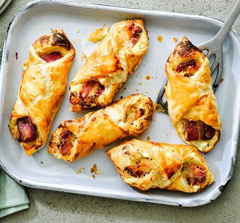 Cheese Cheesy Puff Pastry, Easy Chicken Breast, Bbc Good Food, Bbc Good Food Recipes, Meal Deal, Smoked Bacon, Bacon Recipes, Soft Cheese, Bacon Cheese