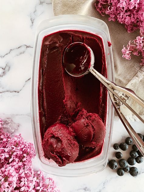 Acai Sorbet, Low Fodmap Recipes Dinner, Frozen Acai, Acai Bowls Recipe, Breakfast Smoothie Bowl, Berry Sorbet, Acai Smoothie Bowl, Acai Smoothie, Berry Dessert