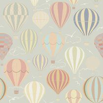 Isabelle & Max™ Chicago Peel And Stick Hot Air Balloon Animals And Airplane Wallpaper | Wayfair Hot Air Balloon Ride, Hot Air Balloon Nursery, Airplane Wallpaper, Seamless Backdrop, Hot Air Balloon Rides, Air Balloon Rides, Decor Pillows, Hot Air Balloons, Balloon Animals