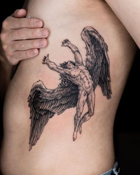 Tattoos Ideas Female, Kids Tattoo Ideas, Led Zeppelin Icarus, Tattoo Ideas Travel, Tattoo Design Hand, Led Zeppelin Tattoo, Icarus Tattoo, Tattoo Inspiration Men, Metal Tattoo