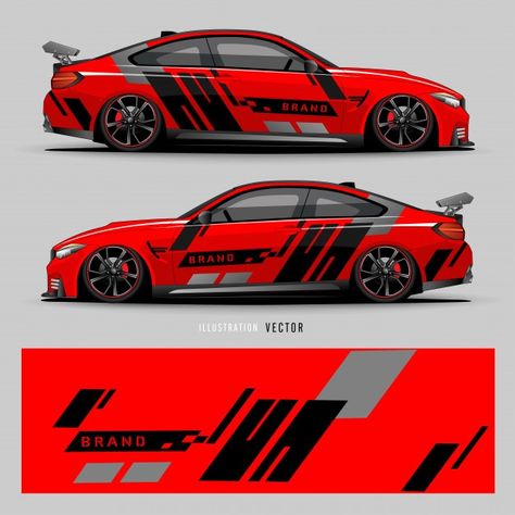 Car decal. abstract lines with gray back... | Premium Vector #Freepik #vector #car #sticker #auto #race Car Vinyl Graphics, Car Sticker Ideas, Mobil Mustang, E36 Coupe, Car Stripes, Car Sticker Design, Custom Cars Paint, Truck Stickers, Racing Car Design