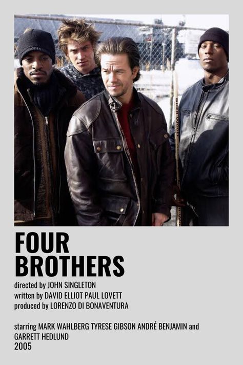 Four Brothers Movie, Norbit Movie, German Films, Movies 90s, Minimalist Movie Posters, Romcom Movies, Wanted Movie, Four Brothers, Indie Movie Posters