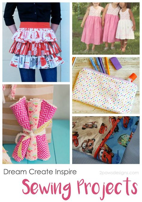 Add these fun ideas to your sewing project to do list! Great ideas for yourself or as a gift. Things To Sew For Baby, Sew For Baby, Easy Sewing Projects For Beginners, Easy Apron, Beginner Sewing Projects, First Sewing Projects, Fiber Crafts, How To Make Skirt, Simple Sewing