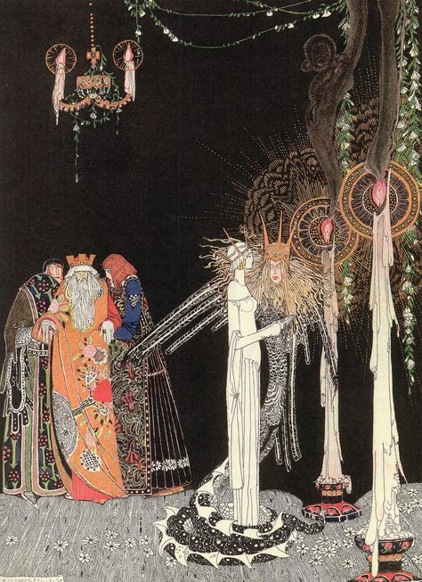 Kay Nielsen, East Of The Sun, Chinese Drawings, Hidden Art, Edmund Dulac, Modern Illustration, Japon Illustration, Fairytale Illustration, Arte Inspo