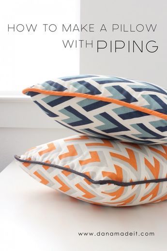 Pillow With Piping, Cushion With Piping, Make A Pillow, Diy Sy, Sewing Cushions, Sew Ins, Beginner Sewing Projects Easy, Sewing Pillows, Techniques Couture