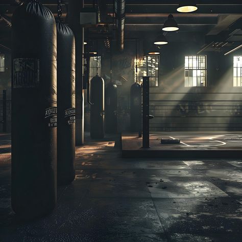 Dark elegant retro boxing gym, instant download after purchase. 4096x4096 pxl Old Boxing Gym, Boxing Gym Aesthetic, Gym Asethic, Boxe Aesthetic, Dark Gym Aesthetic, Vintage Boxing Gym, Dark Gym, Dojo Design, Box Aesthetic