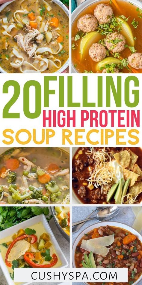 Macros Soup Recipes, Low Calorie High Protein Lunch Meal Prep, High Protein Stew Recipes, High Protein Hot Lunch, Easy High Protein Soup, High Protein Soups Low Carb Healthy, Low Calorie High Protein Soup Recipes, Healthy High Protein Soup Recipes, Ascent Protein Recipes