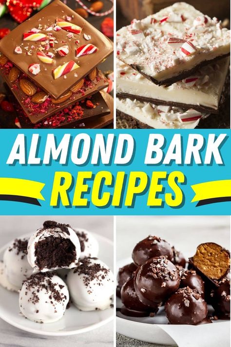 Almond Bark Recipes, Christmas Bark Recipes, Toffee Bark, Bark Recipes, Easy Christmas Candy Recipes, White Almond Bark, Crockpot Candy, Peanut Butter Balls Recipe, Candy Bark