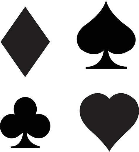 card suits icon on white background. playing cards sign. gaming card symbol. flat style. Deck Of Cards Symbols, Playing Card Symbols, Card Symbols, Tarot Tattoo, Card Suits, Suit Card, Game Icon, Heart Cards, Flat Style