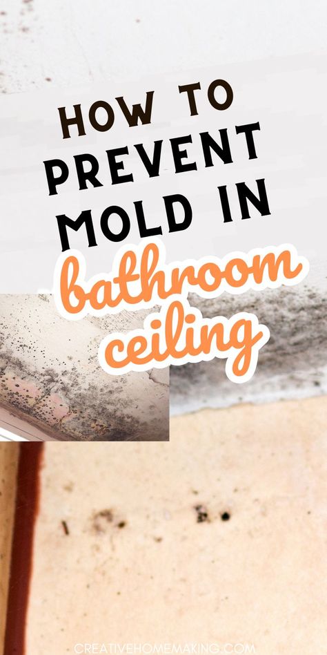 Don't let mold ruin your bathroom's appearance and air quality! Check out our expert advice on preventing mold in your bathroom ceiling. Follow these tips and enjoy a clean and healthy bathroom environment. Best Way To Clean Mold In Bathroom, Bathroom Molding Ceiling, Removing Mold From Bathroom Ceiling, Kill Mold In Bathroom, Mold Remover Bathroom Ceiling, Bathroom Ceiling Mold Removal, How To Prevent Mold In Bathroom, Remove Mold From Ceiling Bathroom, Prevent Mold In Bathroom