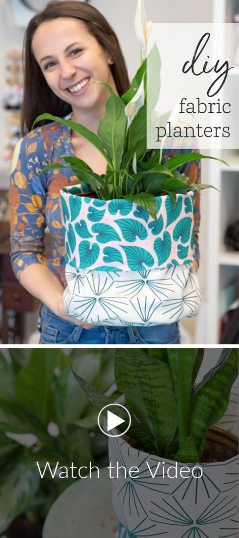 Canvas Planter Bags Diy, Cloth Pots For Plants, Diy Pot Covers Plants, Diy Cover Pots For Plants, Material Pot Plant Covers, Plant Bags Fabric Diy, Fabric Planters Diy, Diy Fabric Planter Bag, Sewing Plant Pot Cover