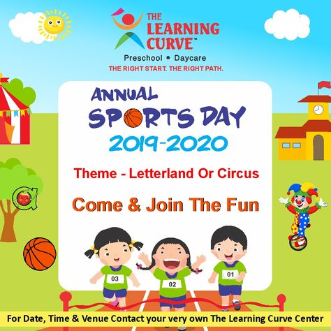 Annual Sports Day 2019 Sports Day Invitation, Sports Day Banner, School Invitation Card, Family Reunion Invitations Templates, School Sports Day, Competitions For Kids, Family Reunion Invitations, Kids Banner, Reunion Invitations