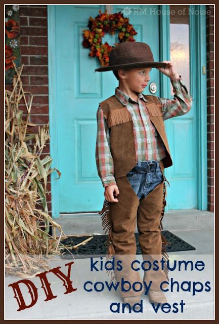 House of Noise... I mean boys.: DIY: Kids Costume - Cowboy Chaps and Vest Cowboy Costume Kids, Diy Cowboy Costume, Diy Girls Costumes, Diy Costumes Kids Boys, Baby Shoes Diy Pattern, Cowboy Chaps, Halloween Costumes Kids Boys, Cowboy Outfit, Boys Diy