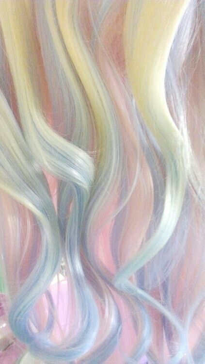 Pastel hair, like cotton candy Pastel Rainbow Hair, Opal Hair, Hair Colorful, Cotton Candy Hair, Scene Girl, Candy Hair, Hair Color Pastel, Unicorn Hair, Pastel Hair