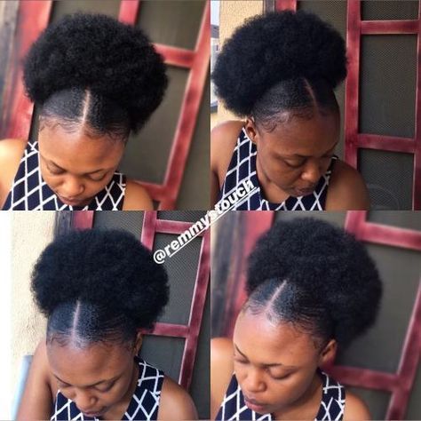 Curly Afro Puff with Perfect Edges Nappy Hairstyles, Puff Hairstyles, Afro Puff Hairstyles, Natural Hairstyles For Short Hair, Perfect Edges, Natural Hair Puff, Puff Ponytail, Hairstyles For Natural Hair, Cabello Afro Natural