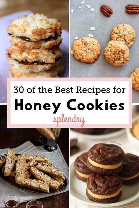 Honey In Recipes, Dessert Recipes Made With Honey, Healthy Honey Cookies, Cookies With Honey Recipes, Soft Honey Cookies, Cookie Recipes Using Honey, No Bake Cookies With Honey, Desserts Using Honey, Honey Sweetened Cookies