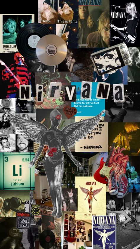 Nirvana wallpaper ‼️ Nirvana Wallpaper, Nirvana Poster, Rock Band Logos, Enchanted Tiki Room, Band Wallpapers, Simple Phone Wallpapers, Musica Rock, Pastel Colour Palette, Edgy Wallpaper