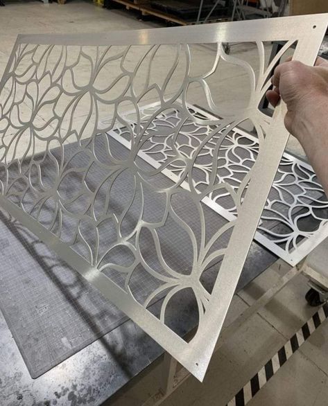 Laser Metal Sheet Design, Laser Cut Panels Interior Design, Metal Laser Cutwork Designs, Lasercut Design Metal, Laser Cut Railing, Spare Room Design, Metal Screen Doors, Metal Sheet Design, Decorative Metal Screen