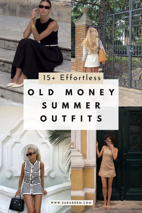 Looking for old money summer outfits that are easy to copy? Get inspired with my list of casual chic old money outfit ideas perfect for summer 2024. Check out this list of classy summer outfits. Newest Styles For Women, Wealthy Woman Outfit Summer, Classy Summer Dinner Outfits, Chico’s Outfits, Summer Mum Outfits Mom Style, Old Money Casual Summer Outfits, Most Stylish Women In The World, Classy Summer Wardrobe, Chic Old Money Outfit Women