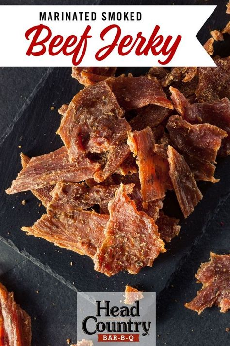 If you are looking for delicious meaty party snacks for the big game, or looking for the perfect make ahead camping snack, you should try our marinated smoked beef jerky. This few ingredient appetizer will make you everyone’s favorite cook. Beef Heart Recipe, Beef Jerky Recipe Dehydrator, Jerky Recipes Dehydrator, Jerkey Recipes, Dehydrated Recipes, Jerky Marinade, Smoked Beef Jerky, Beef Heart, Homemade Beef Jerky