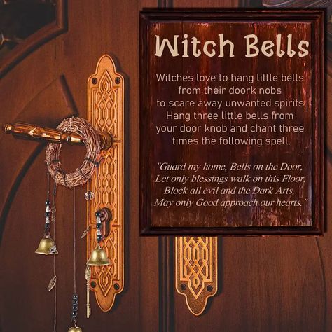 62pcs Witch Bell Diy Kit For Protecting Door Knobs Witch Bells Witch Decoration Hanging Wiccan Decorations Witch Wind Chime Decoration - Patio, Lawn & Garden - Temu Witch Bells Diy, Witchy House Decor, Diy Door Knobs, Bell Witch, Herbal Witch, Witch Bells, Witchcraft Decor, Witch Home Decor, Witchy Room