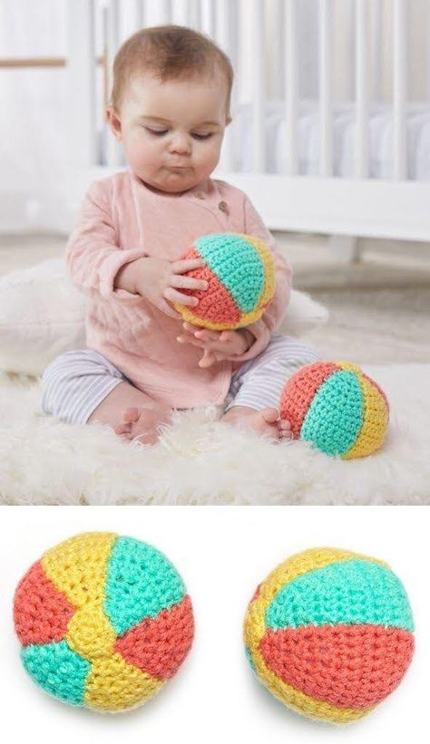 Ball Crochet, Crochet Kingdom, Crochet Hat Tutorial, Crochet Toys Free Patterns, Crochet Baby Gifts, Beach Crochet, Crochet Toys Free, Crochet Ball, Baby Ball