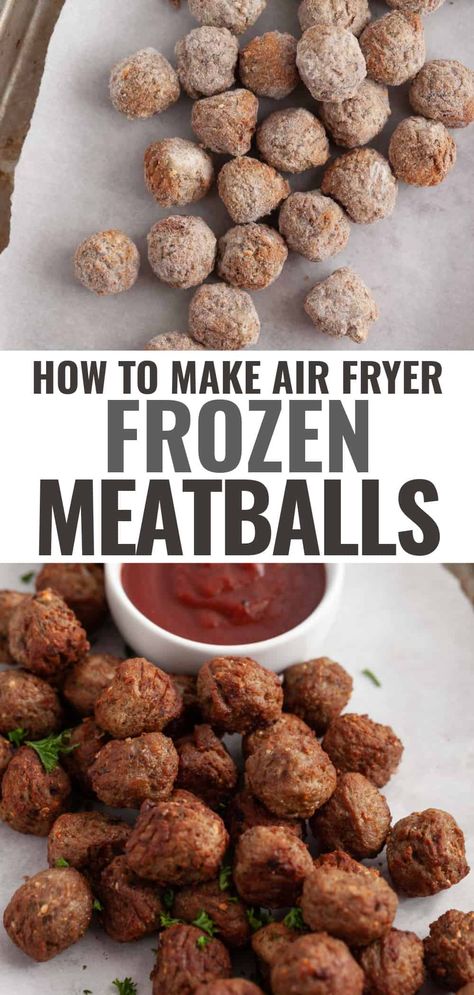 Frozen Italian Meatballs, Cooking Frozen Meatballs, Frozen Meatball Recipes, Cooks Air Fryer, How To Cook Meatballs, Frozen Meatballs, Air Fryer Dinner Recipes, Sweet And Sour Sauce, Air Fryer Recipes Easy