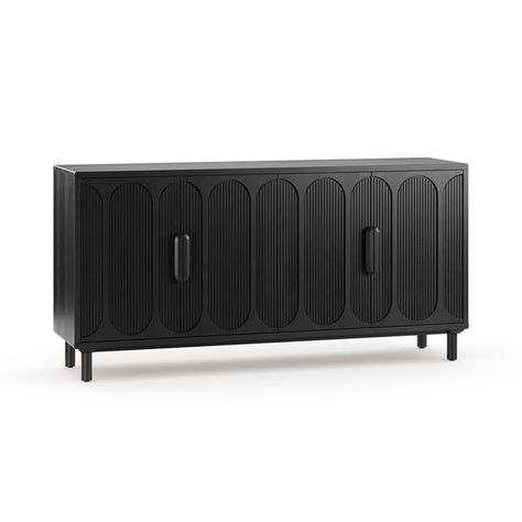 Mango Wood Sideboard, Black Sideboard, Large Sideboard, Kitchen Utilities, Bath Storage, Adjustable Shelf, Sideboard Furniture, Extra Storage Space, Home Decor Lights