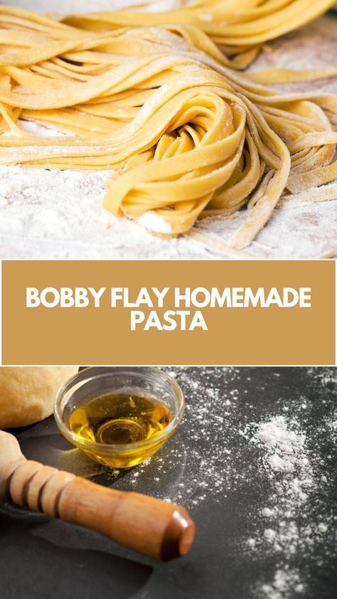 This easy homemade pasta recipe by Bobby Flay is a quick and simple way to elevate your meals. Perfect for weeknight dinners or special occasions, it’s made with just a few common ingredients you likely already have. The dough is tender, versatile, and can be shaped into anything from silky ribbons to hearty lasagna sheets. Pasta Dough Recipes Easy, Homemade Pasta For Beginners, Easy Handmade Pasta, Best Fresh Pasta Recipe, Homeade Pasta Recipes, Healthy Homemade Pasta Recipes, Kitchenaid Pasta Attachment Recipes, Fresh Pasta Recipes Kitchenaid, Homemade Italian Pasta Recipes